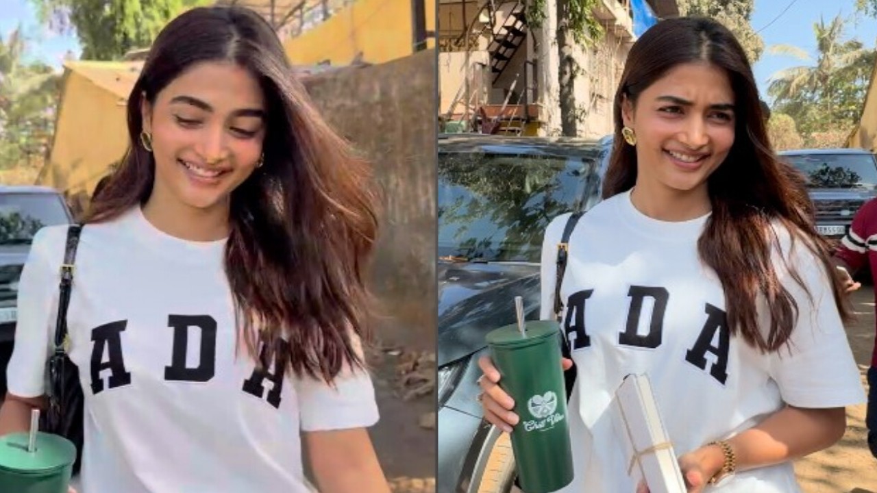 VIDEO: Pooja Hegde drives her car home after script reading session; sports a comfy look