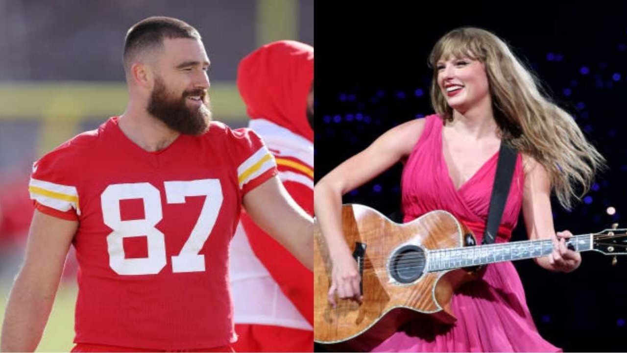 Travis Kelce hyped up his pop star girlfriend Taylor Swift with three letters