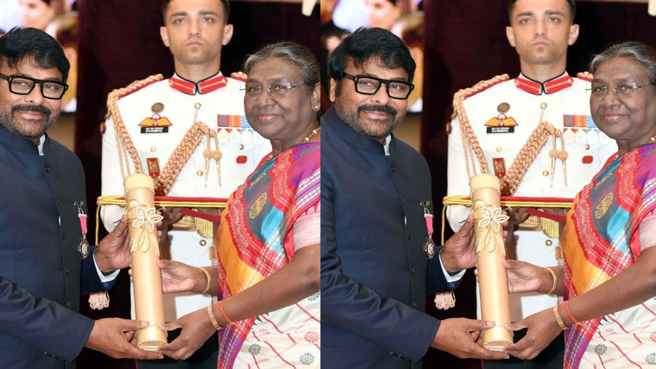 PHOTOS: Chiranjeevi and Vyjayanthimala receive Padma Vibhushan; President Murmu presents awards