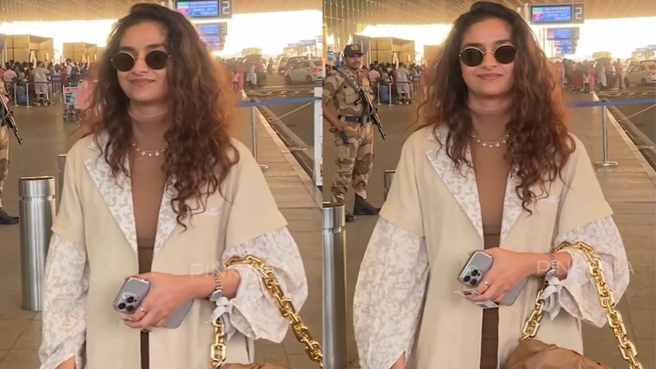 WATCH: Baby John actress Keerthy Suresh makes a stunning airport appearance; rocks curly hairstyle look