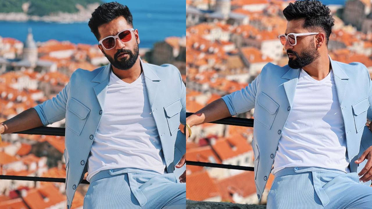 Vicky Kaushal in pastel pantsuit 
