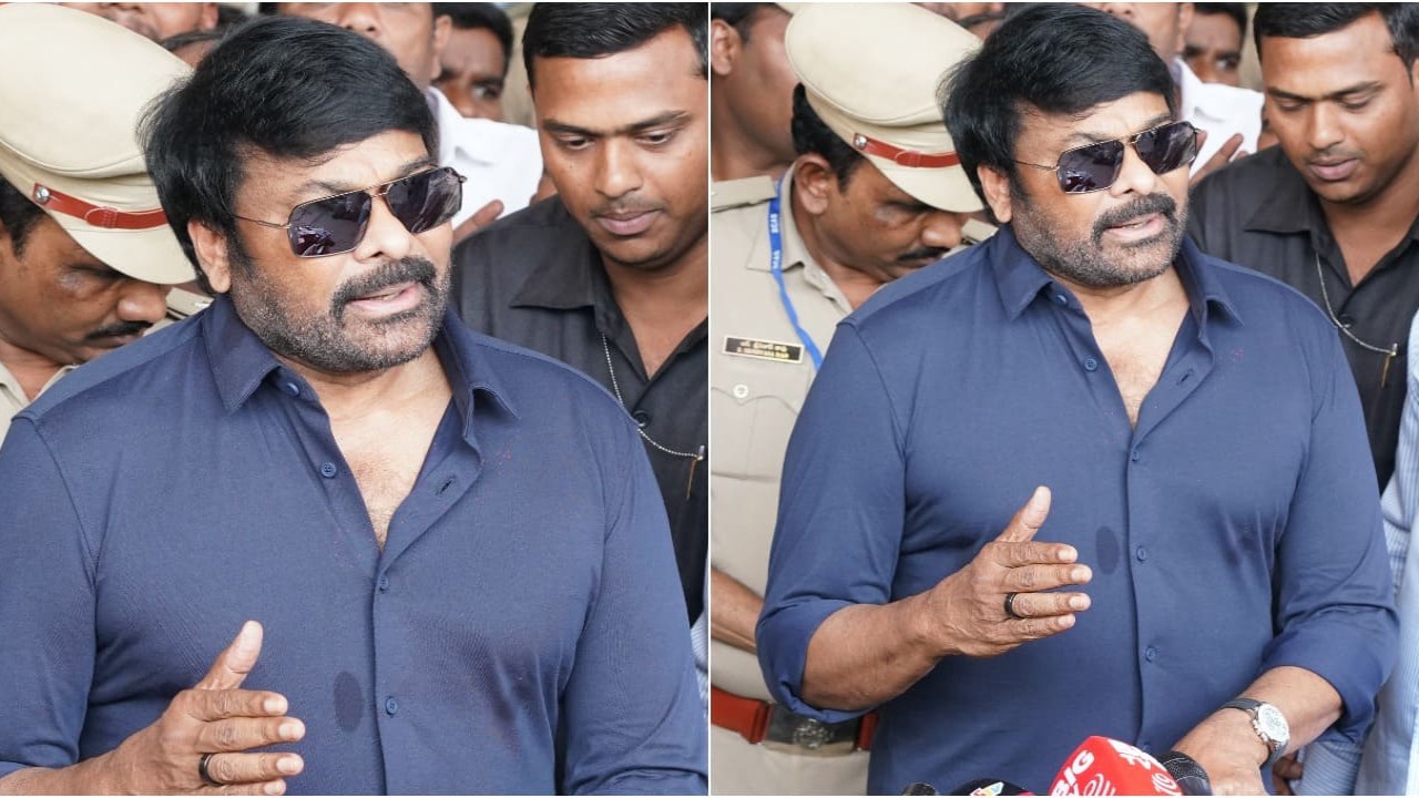 5 PHOTOS: Chiranjeevi receives a warm welcome as he returns from Delhi