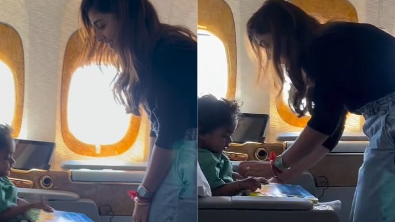 WATCH: Nayanthara dances with son on flight; hubby Vignesh shares her goofy moments with Uyir and Ulagam on Mother’s Day