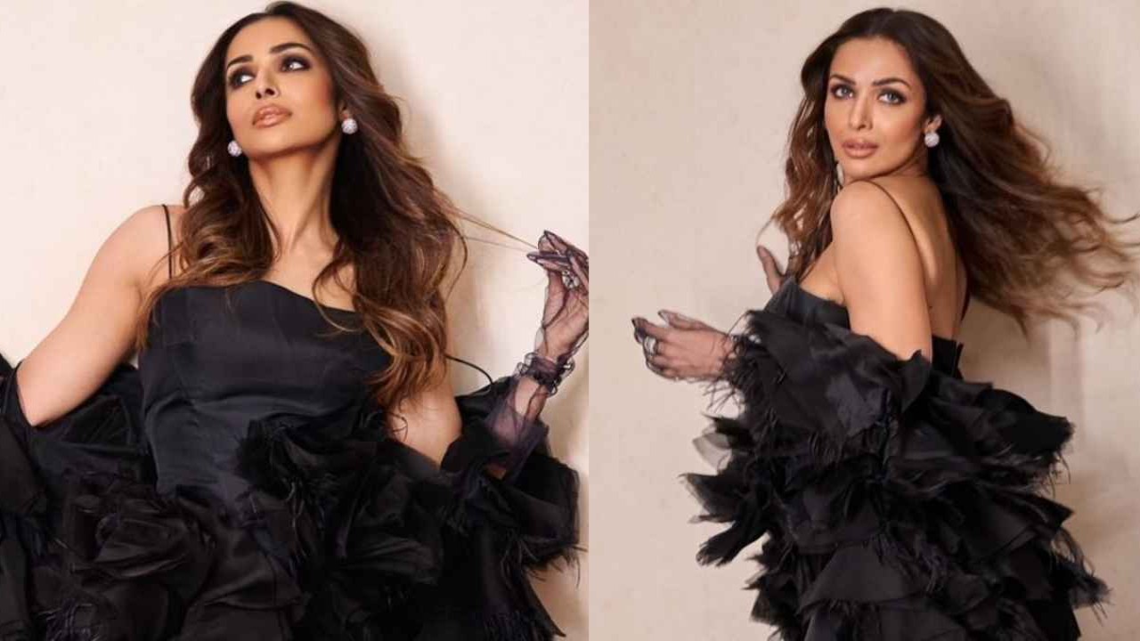 Malaika Arora's little black dress with matching tulle cape gives modern 'Anarkali disco chali' vibes 