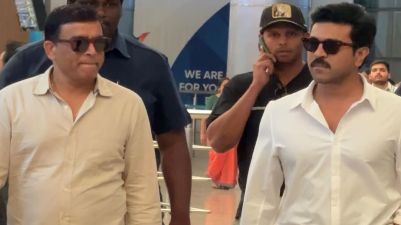 PHOTOS: Ram Charan and Dil Raju return to Hyderabad after Game Changer’s Chennai schedule