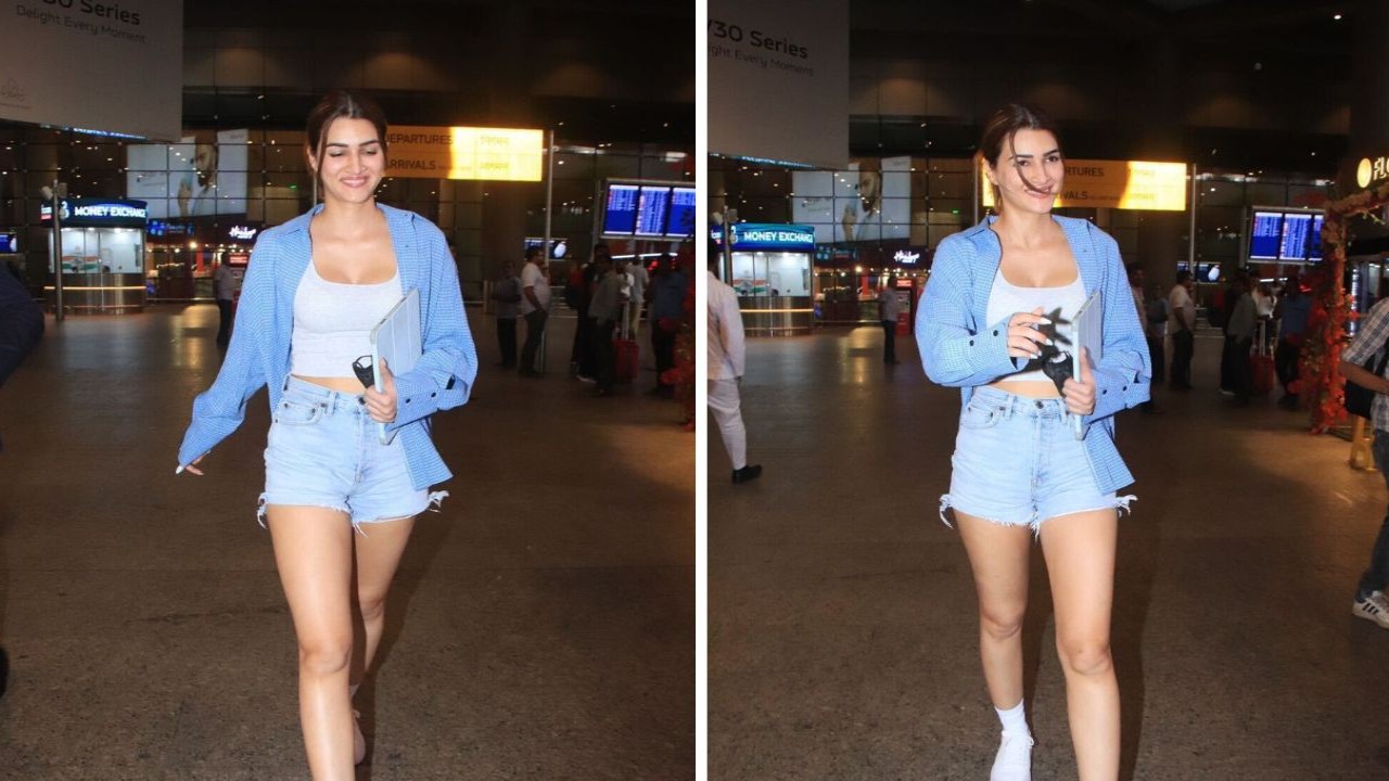 Kriti Sanon is cool for the summer in an comfy airport look