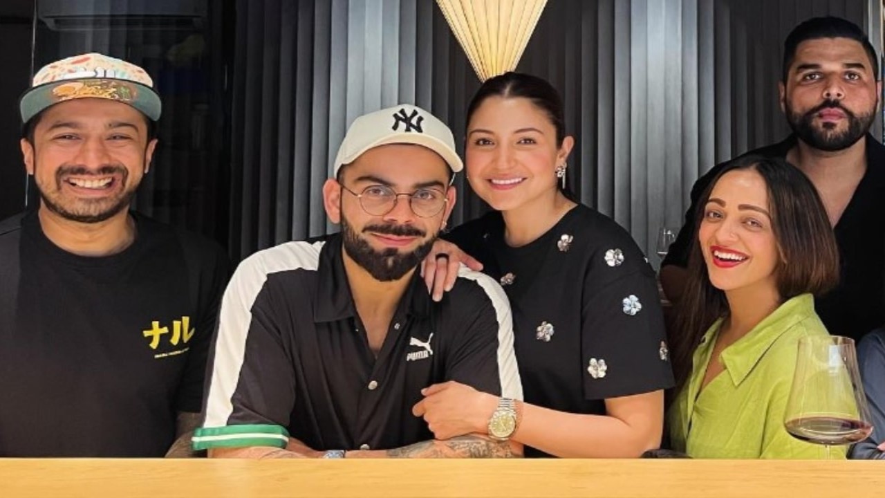 VIRAL PICS: New parents Anushka Sharma-Virat Kohli pose hand-in-hand for fans at Bengaluru eatery
