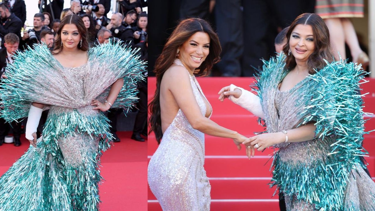 Cannes 2024: Aishwarya Rai Bachchan serves dramatic look in her 2nd appearance; poses with Eva Longoria