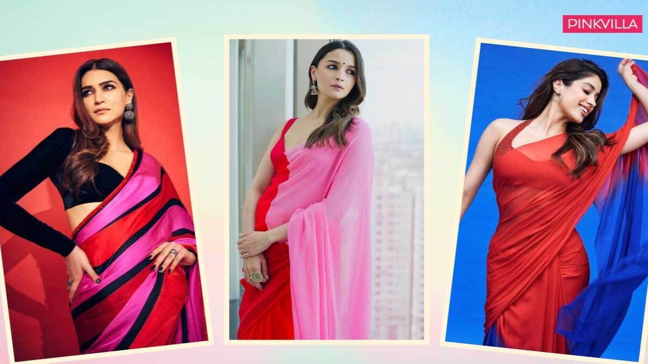 Alia Bhatt to Janhvi Kapoor: 5 Bollywood-approved color-blocked sarees that make us sing viral song Gulabi saree