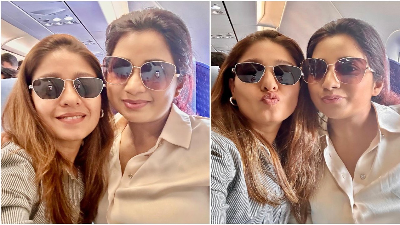 PIC: Shreya Ghoshal and Sunidhi Chauhan 'break the internet' as they catch up on flight; fans react