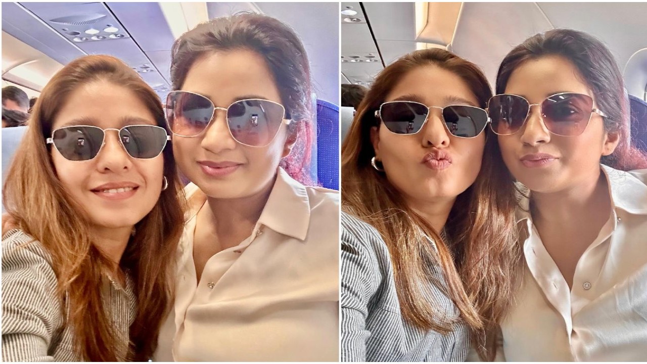 PICS: Shreya Ghoshal and Sunidhi Chauhan 'break the internet' as they catch up on flight; fans react