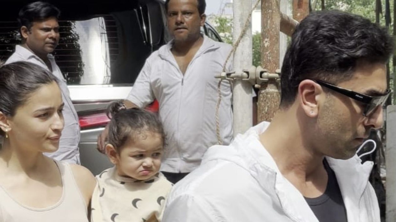 Picture Courtesy: Viral Bhayani WATCH: Ranbir Kapoor-Alia Bhatt visit soon-to-be new home with daughter Raha, Neetu Kapoor; fans gush over munchkin’s cuteness