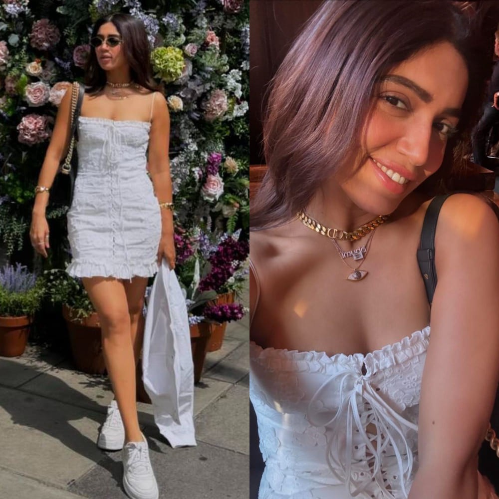 Bhumi Pednekar stuns in a white floral dress, perfect for summer soirées and date nights Bhumi Pednekar stuns in a white floral dress, perfect for summer soirées and date nights