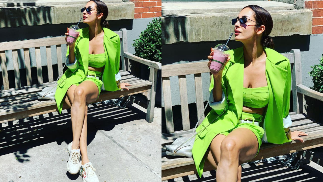 Malaika Arora in blazer and shorts set