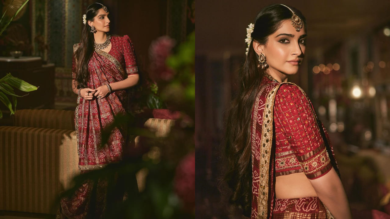 Sonam Kapoor in gujrati saree