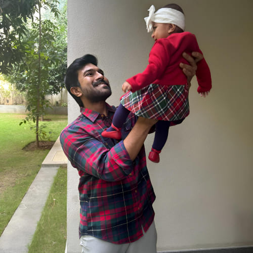 Ram Charan's daughter Klin Kaara Konidela can't stop smiling 