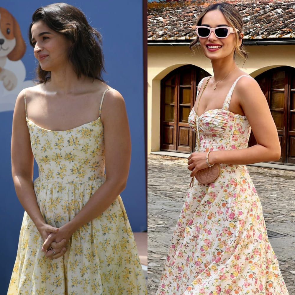 Alia Bhatt vs Manushi Chhillar fashion face off: Who wore floral dress worth Rs 17,184 better?  Alia Bhatt vs Manushi Chhillar fashion face off: Who wore floral dress worth Rs 17,184 better?