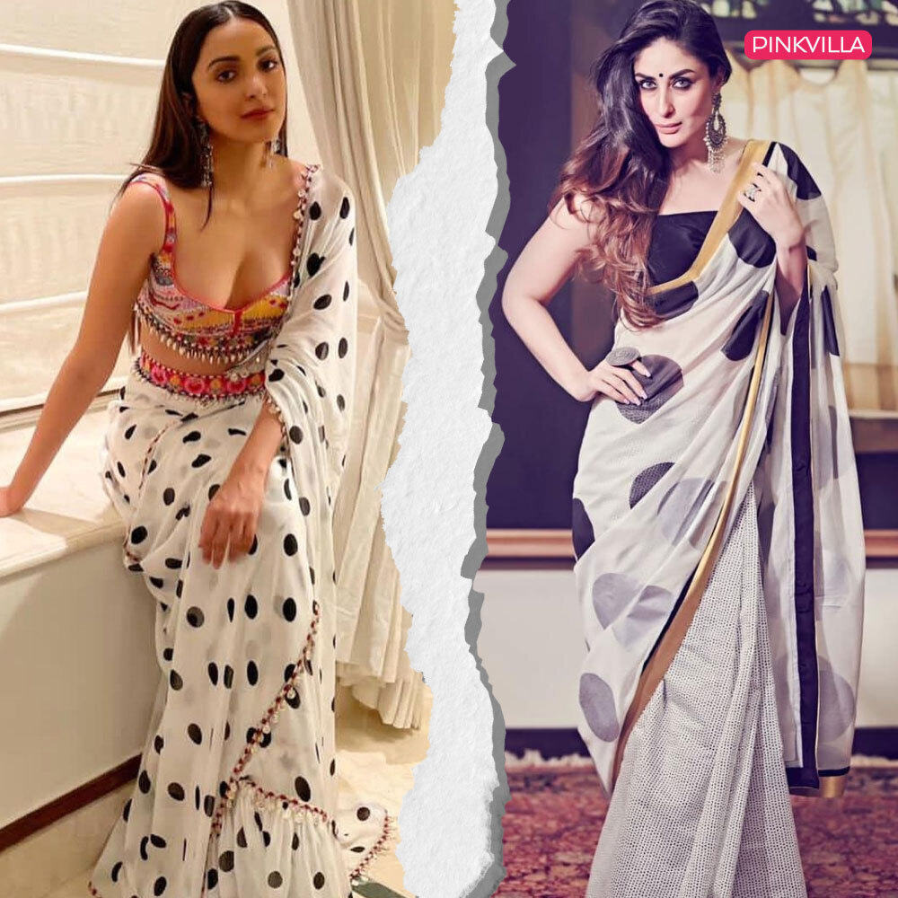 5 times Bollywood divas proved polka dot sarees are forever a trend ; Kareena Kapoor to Kiara Advani