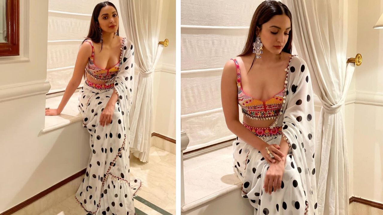  5 times Bollywood divas proved polka dot sarees are forever a trend ; Kareena Kapoor to Kiara Advani