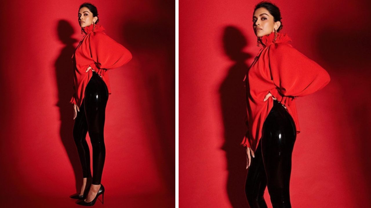 Deepika Padukone made daring fashion statement with the latex trend (Credit: Shaleena Nathani Instagram)