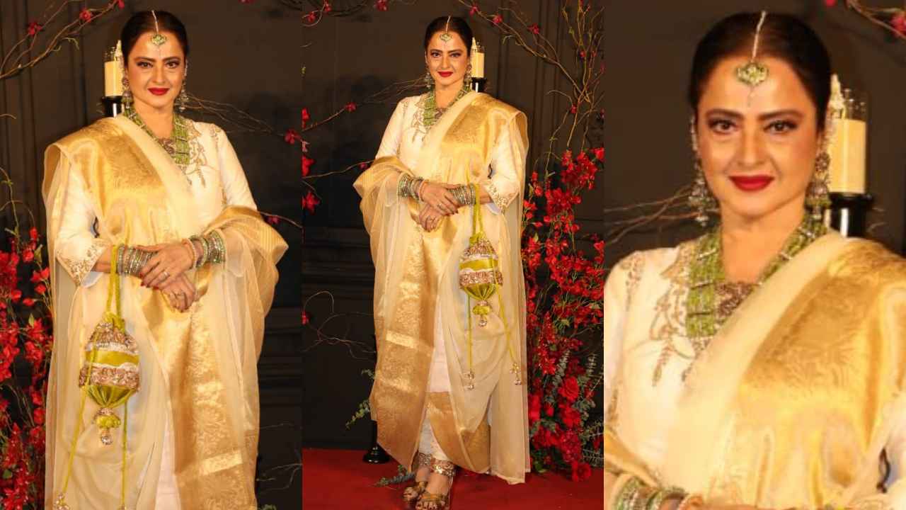 Who wore what at Sonakshi Sinha and Zaheer Iqbal's wedding party: Aditi Rao Hydari, Rekha to Kajol (PC: Viral Bhayani)