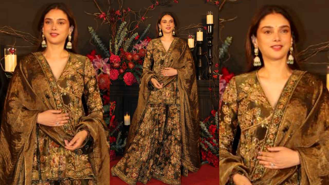 Who wore what at Sonakshi Sinha and Zaheer Iqbal's wedding party: Aditi Rao Hydari, Rekha to Kajol (PC: Viral Bhayani)