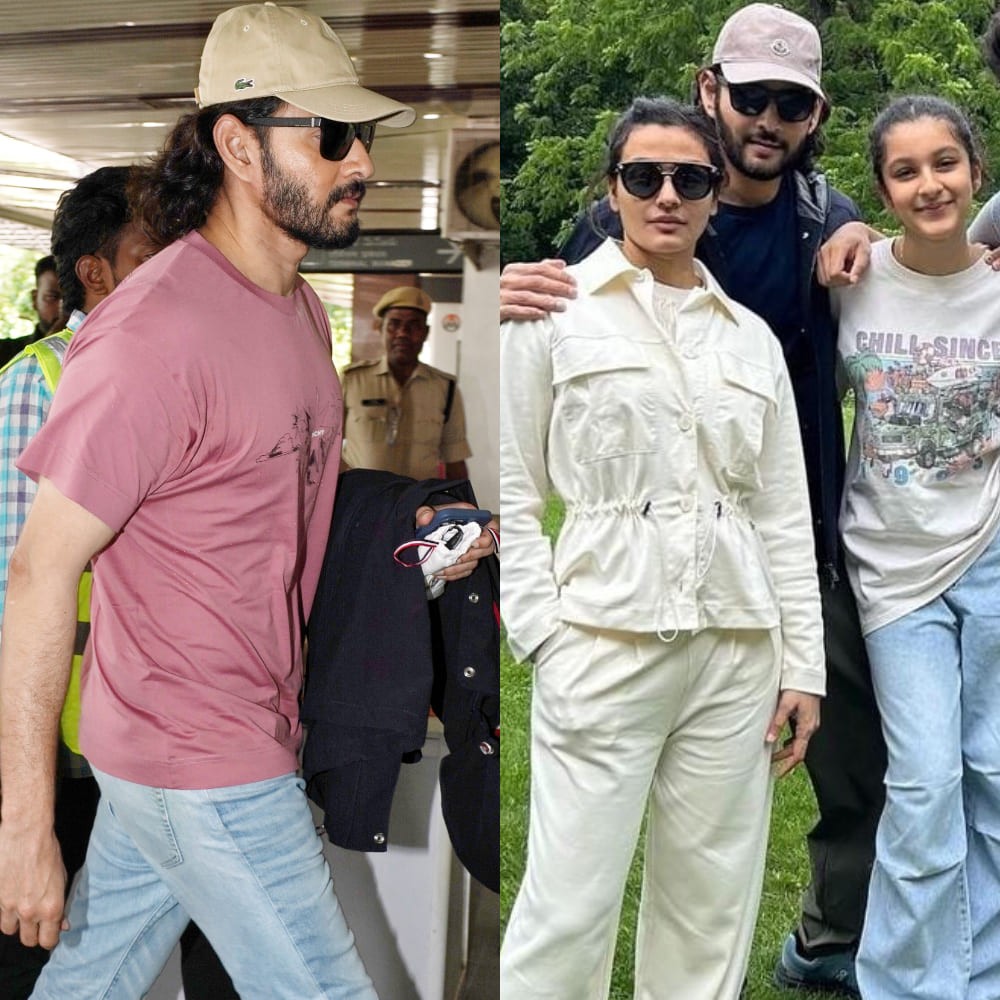 VIDEO: Mahesh Babu jets off to Mumbai with Namrata and daughter Sitara for Anant Ambani-Radhika Merchant’s wedding VIDEO: Mahesh Babu jets off to Mumbai with Namrata and daughter Sitara for Anant Ambani-Radhika Merchant’s wedding