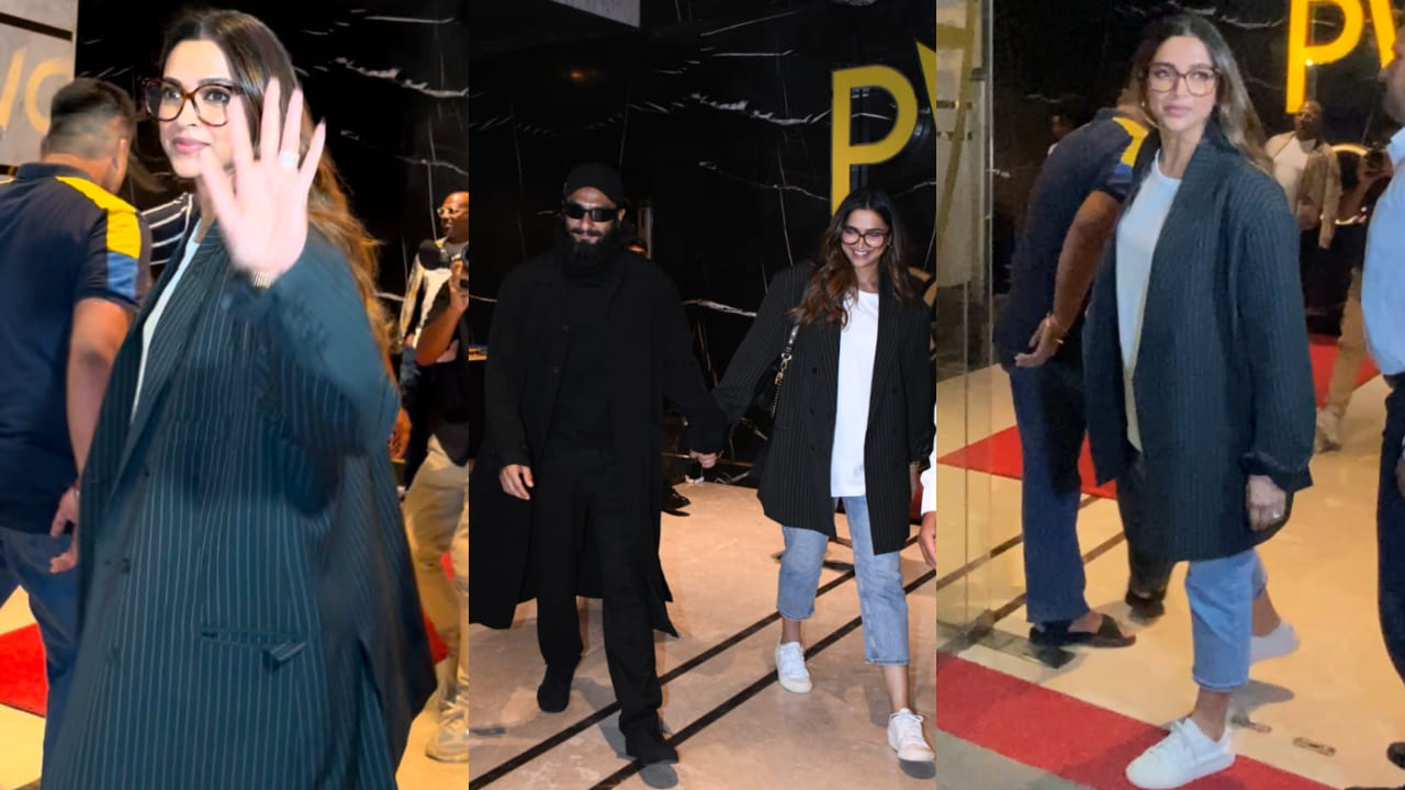 Deepika Padukone in blazer and denim jeans 