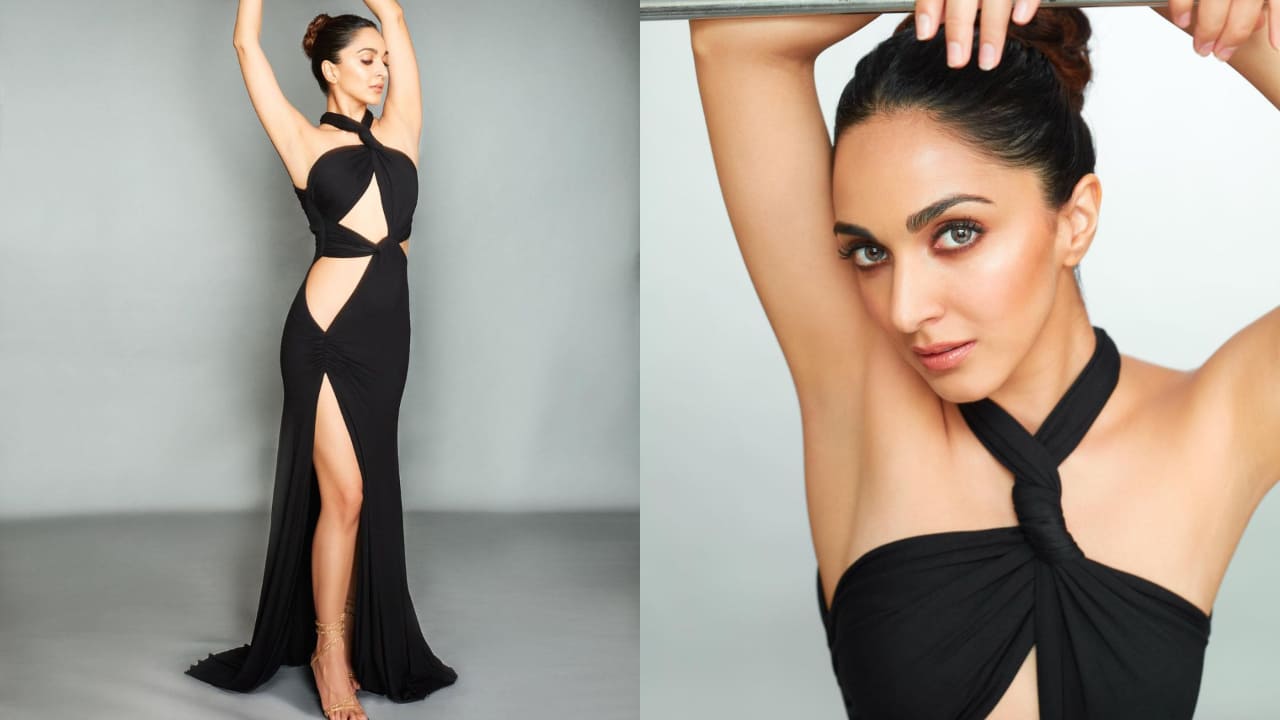 Kiara Advani in black cut-out gown 