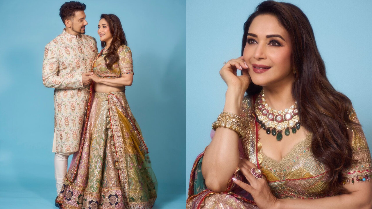 Madhuri dixit wedding lehenga clearance