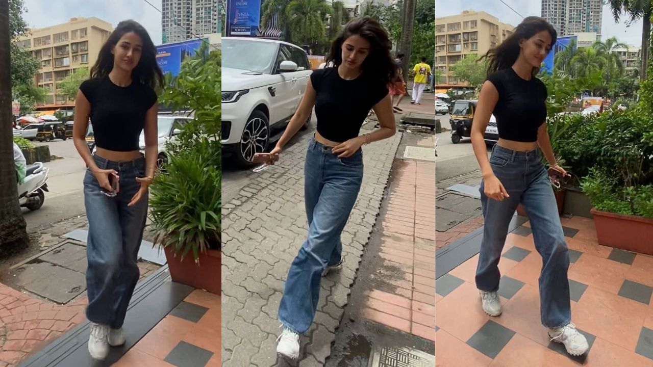 Disha Patani in a simple T-shirt and jeans (Credit: Varinder Chawla)