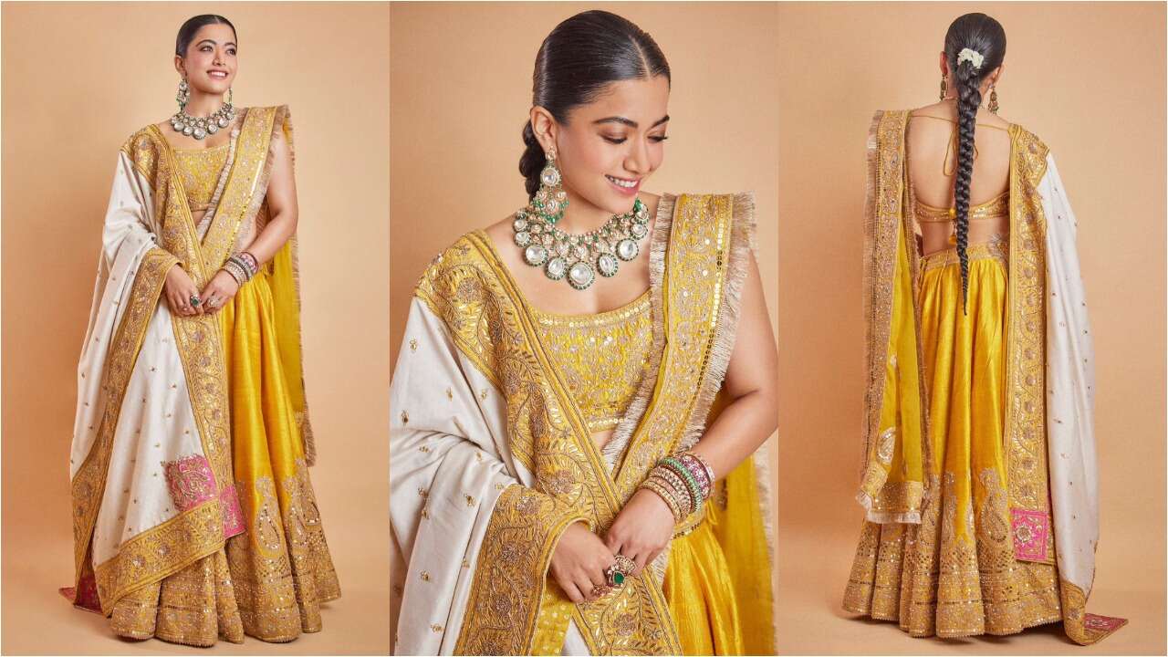 Rashmika Mandanna's yellow Sheetal Batra ensemble look (PC: Rashmika Mandanna's Instagram)