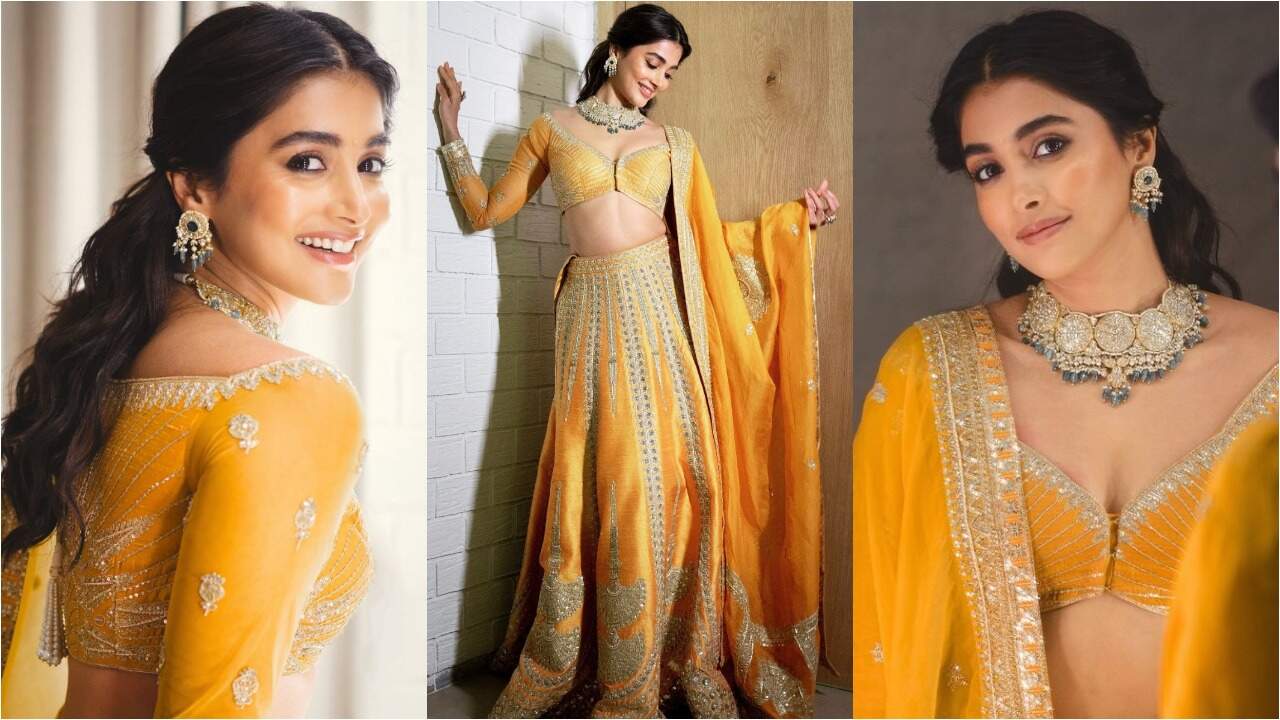 Pooja Hegde in a yellow lehenga (PC: Pooja Hegde's Instagram)