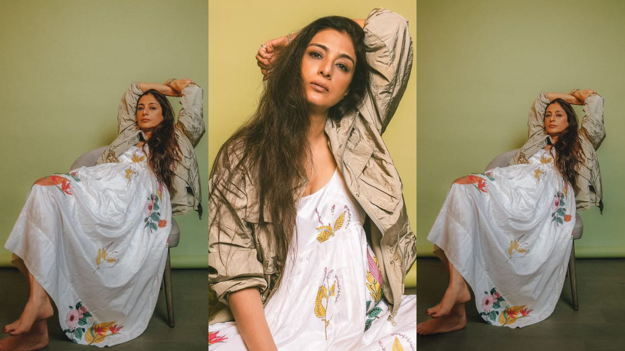 Tabu in white maxi dress