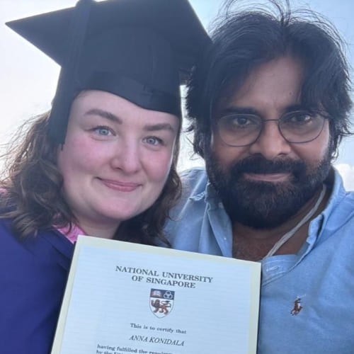 Pawan Kalyan and his wife