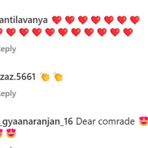 Fans react to Vijay and Rashmika's picture