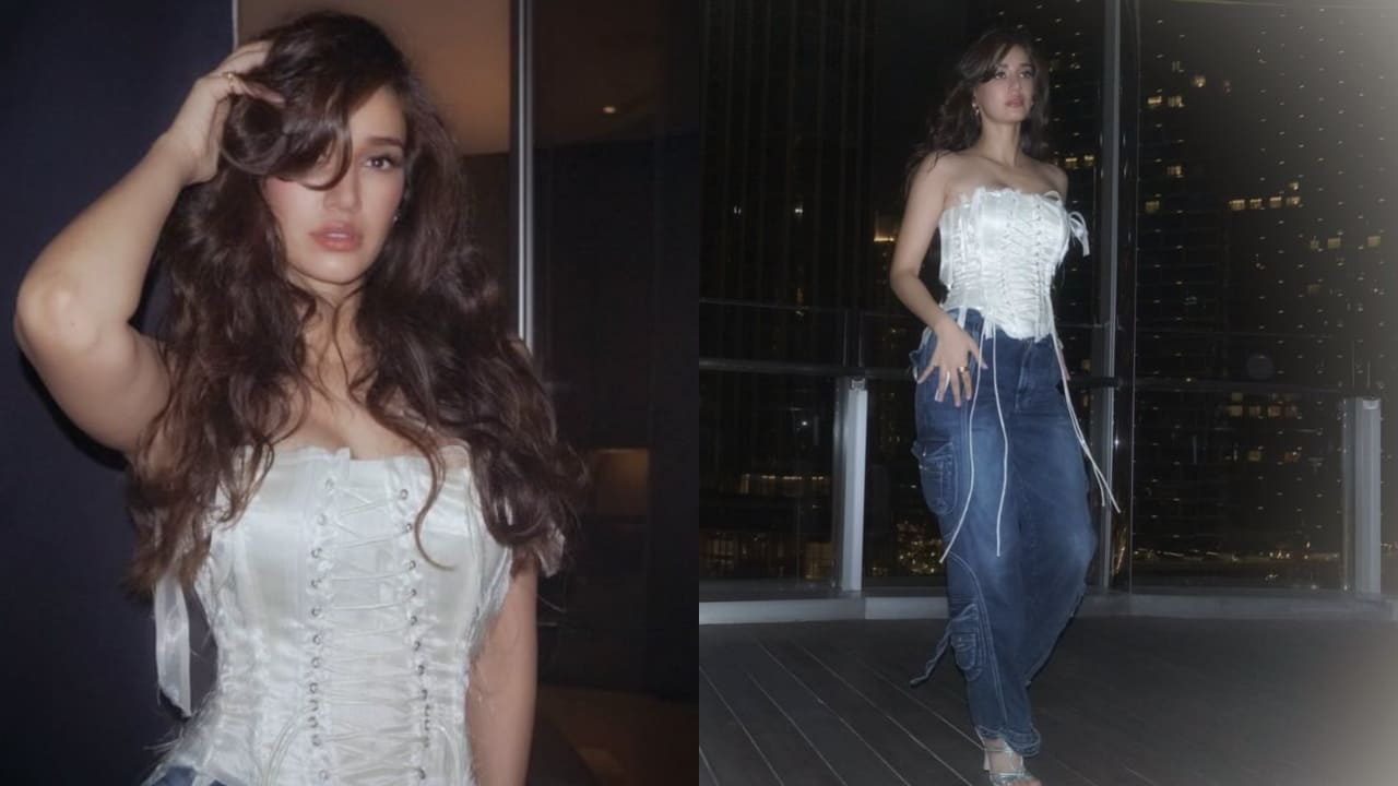 Disha Patani in corset and jeans 