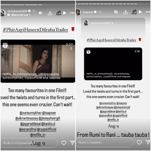Pic Courtesy: Vicky Kaushal, Taapsee Pannu Instagram