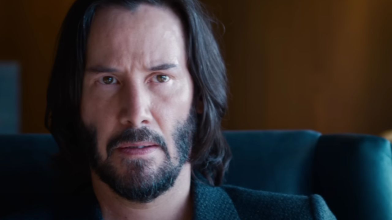 Keanu Reeves in a still from The Matrix Resurrections (Image via YouTube/Warner Bros. Pictures)