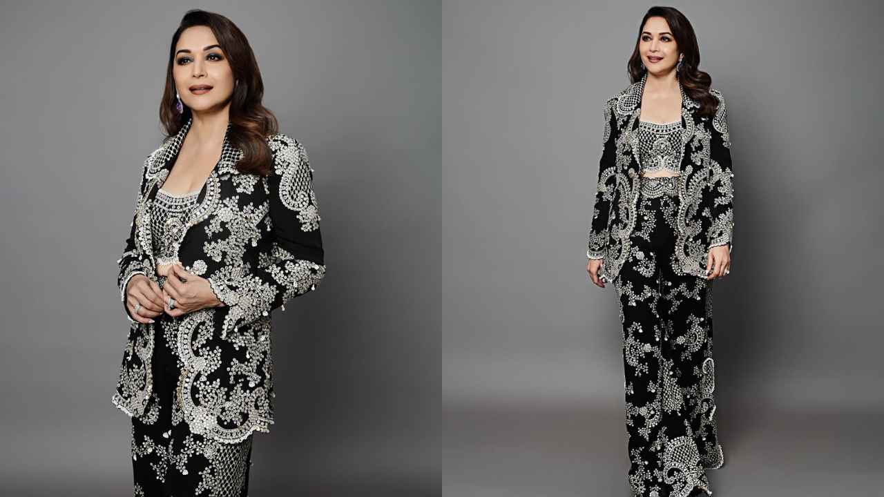 5 times Madhuri Dixit Nene proved that classy embellished pantsuits are the best formal picks (PC: Madhuri Dixit Instagram)