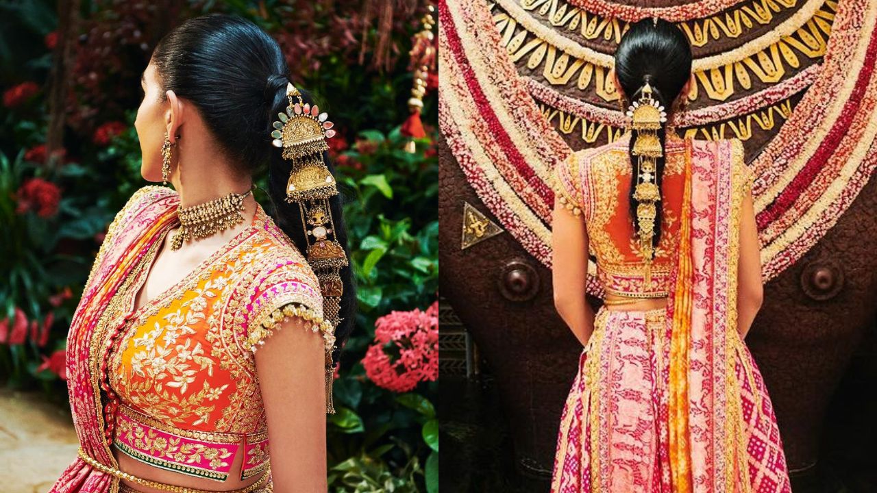 Radhika Merchant’s hair accessories (PC: Rhea Kapoor Instagram)