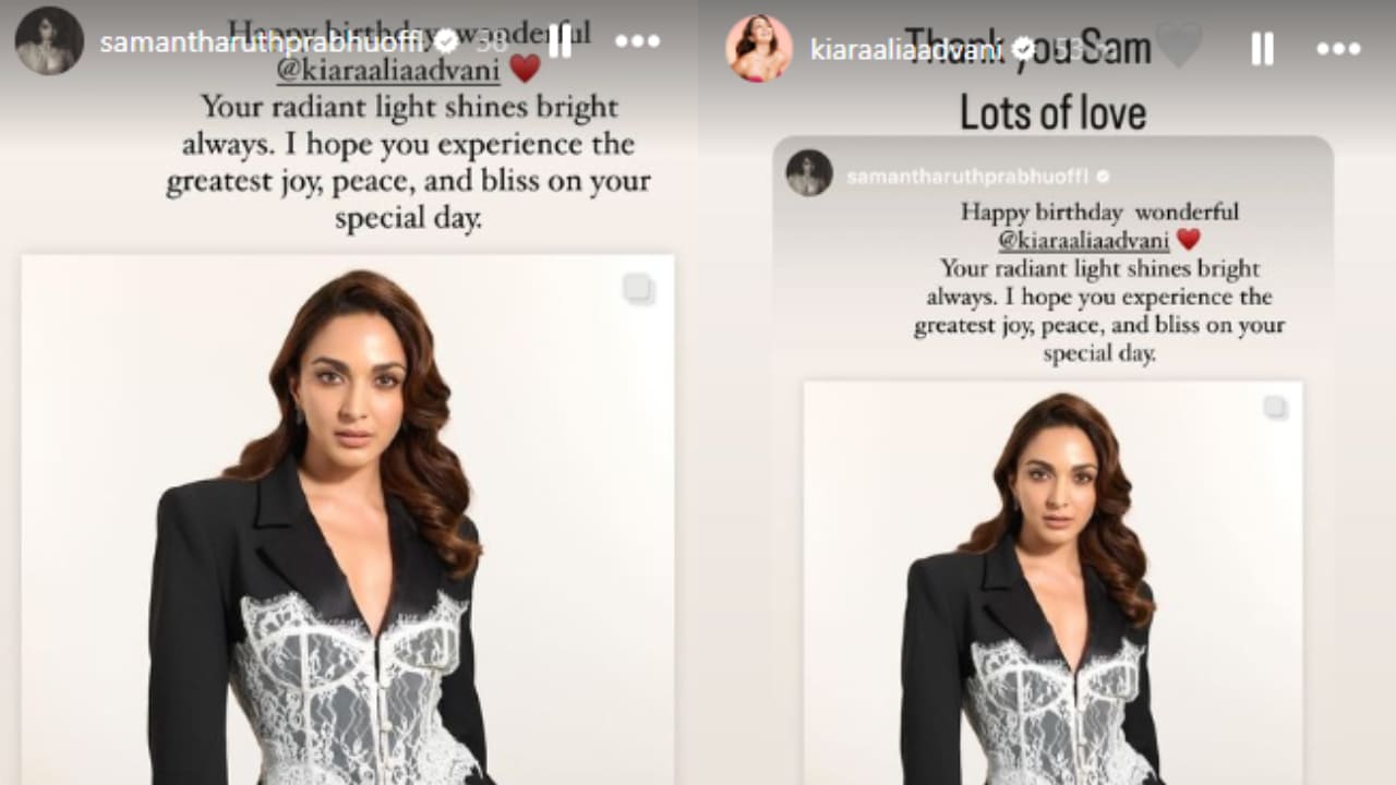 Samantha Ruth Prabhu wishes Kiara Advani