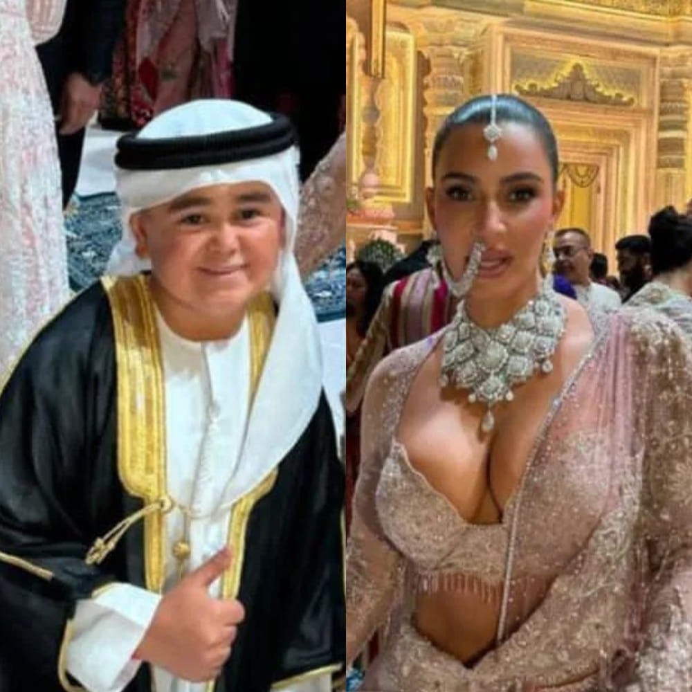 Anant Ambani-Radhika Merchant Wedding: Abdu Rozik, Kim Kardashian add glitz as they strike pose together Anant Ambani-Radhika Merchant Wedding: Abdu Rozik, Kim Kardashian add glitz as they strike pose together