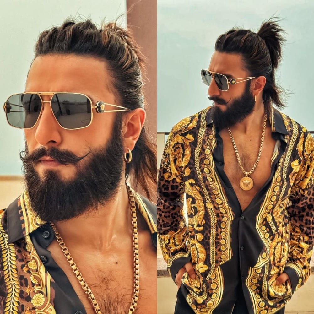 Ranveer Singh’s latest head-to-toe Versace look SCREAMS Rocky Randhawa; his Rs 83,395 Medusa necklace made our jaws drop