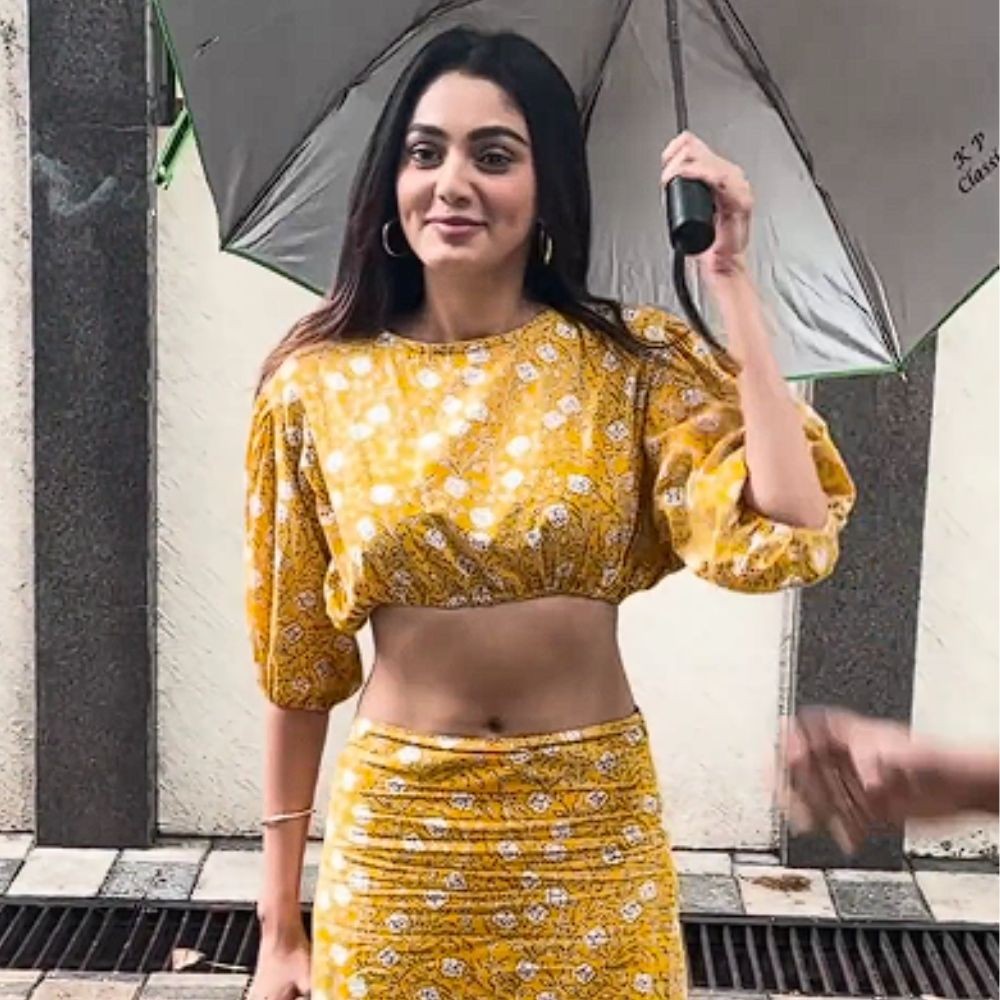 Fashion in the rain: Bigg Boss OTT 3 winner Sana Makbul proves a pop of color is all it...