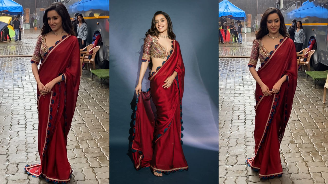 Shraddha Kapoor in red saree