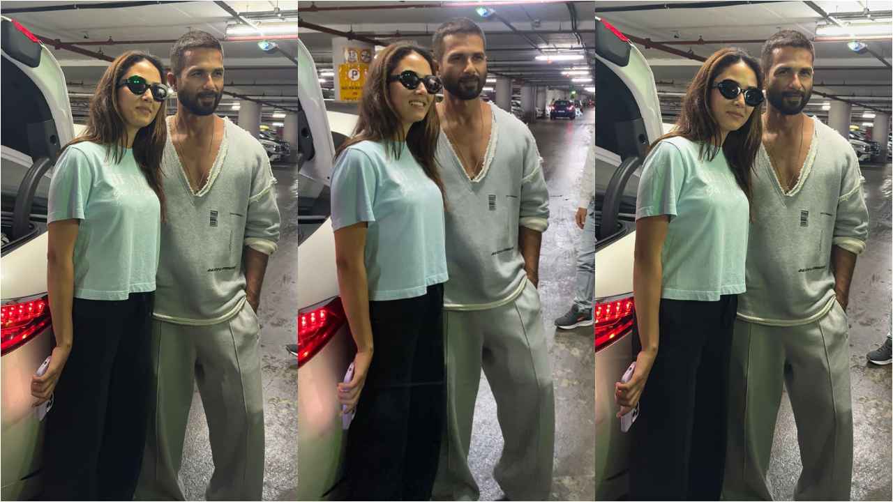Mira Rajput looks cool and comfortable in casual light green crop top with stylish black joggers (PC: Viral Bhayani)
