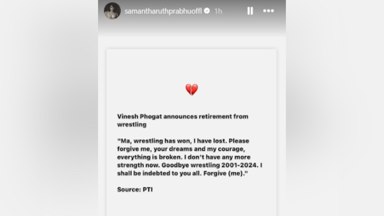 Samantha Ruth Prabhu Instagram story(PC: Samantha Instagram)