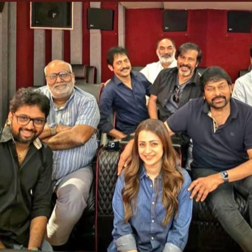 Trisha Krishnan on Vishwambhara set