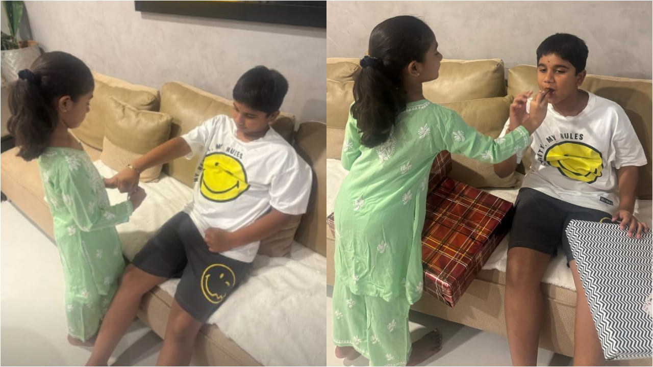 Allu Arjun's kids celebrate Raksha Bandhan